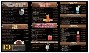 Menu Quán Cà Phê O Reo