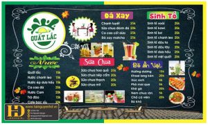 Menu Quán Giải Khát Quất Lắc