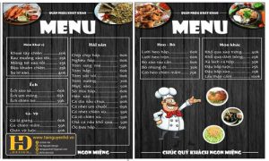 Menu Quán Nhậu Khát Khao