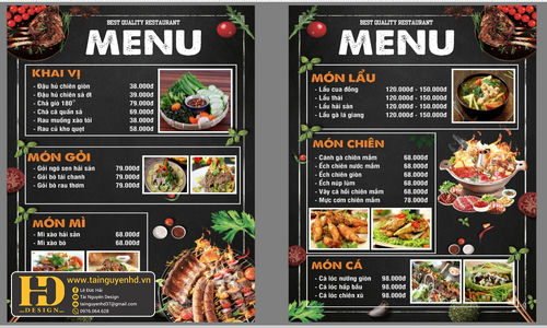 Menu Quán Nhậu Men Say