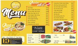 Menu Quan Số 1