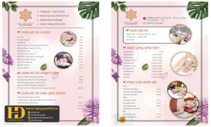 Menu Tiệm Spa Xinh