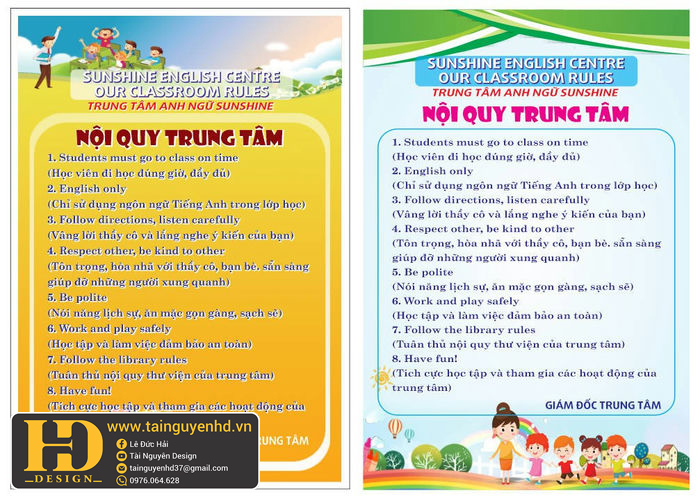 Nội Quy Trung Tâm Anh Ngữ (1)