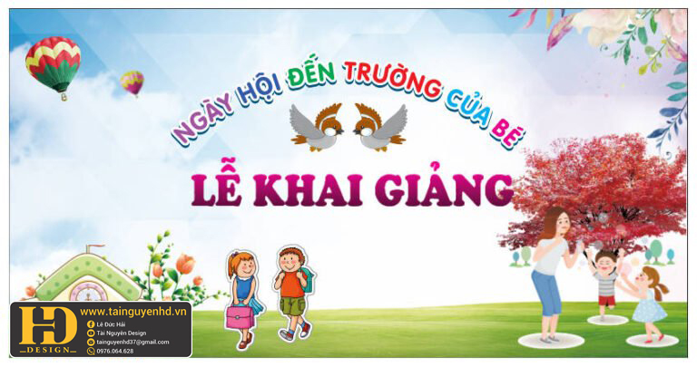 Phông Nền Khai Giảng - Ngày Hội Đến Trường Của Bé (38)