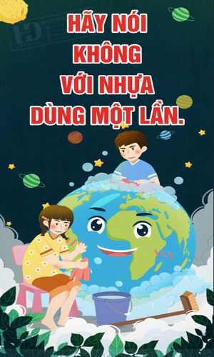 Poster - Phướn Treo Ngày Trái Đất, Môi Trường (11)
