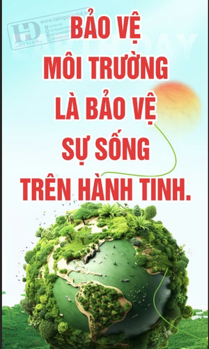 Poster - Phướn Treo Ngày Trái Đất, Môi Trường (29)