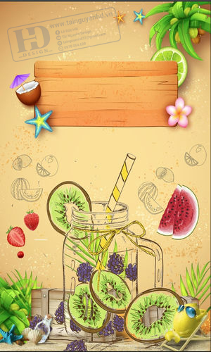 Poster Trà Sữa - Sinh Tố - Nước Ép Trái Cây (27)