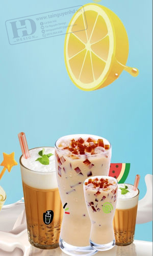 Poster Trà Sữa - Sinh Tố - Nước Ép Trái Cây (37)