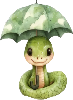 Rắn Lục Chibi PNG (2)