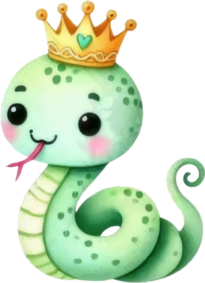 Rắn Lục Chibi PNG (4)