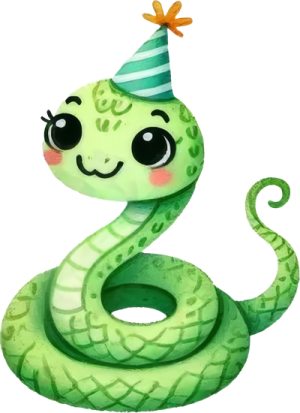 Rắn Lục Chibi PNG (6)