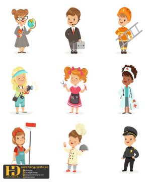 Vector Học Sinh - Em Bé (82)