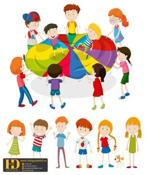 Vector Học Sinh - Em Bé (89)