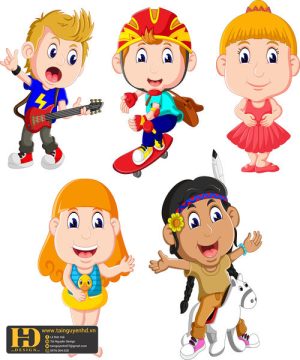 Vector Học Sinh - Em Bé (91)