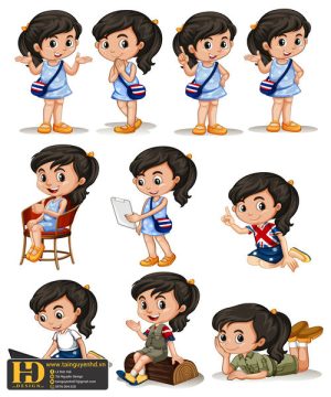 Vector Học Sinh - Em Bé (92)