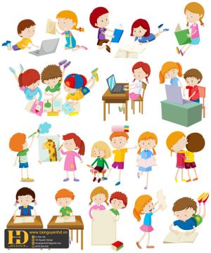 Vector Học Sinh - Em Bé (94)