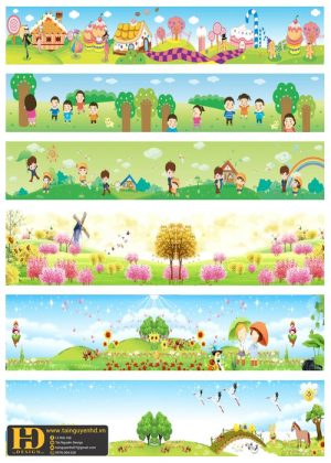 Vector Tranh Khu Vui Chơi Mầm Non (16)