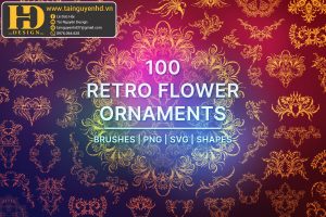 100 Mẫu Hoa Trang Trí Phong Cách Retro của xresch