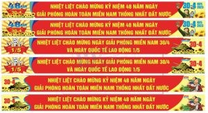 Băng Rôn Khẩu Hiệu Đại Lễ 30-4  và 1-5