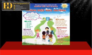 Bảng thông điệp nhà trường yêu thương - tôn trọng