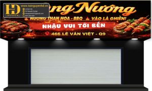 Biển bảng QC Nàng Nướng - nướng than hoa BBQ