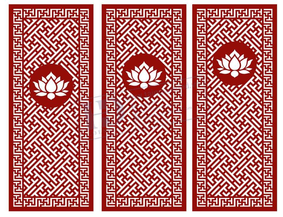 Mẫu Vách Ngăn CNC, Phòng Thờ, Mẫu Hoa Văn CNC (1)