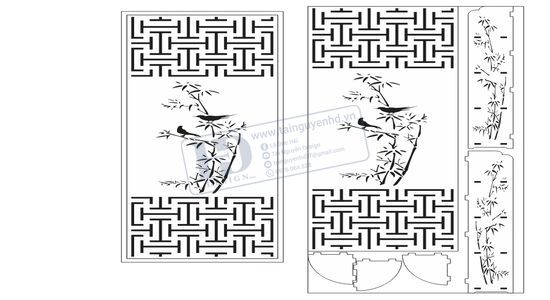 Mẫu Vách Ngăn CNC, Phòng Thờ, Mẫu Hoa Văn CNC (15)