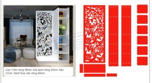 Mẫu Vách Ngăn CNC, Phòng Thờ, Mẫu Hoa Văn CNC (63)