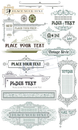 Mẫu Vector Hoa Văn Trang Trí, Hoa Góc, Họa Tiết (3)