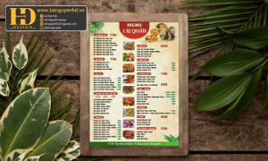 Menu nhà hàng 1 Xị Quán
