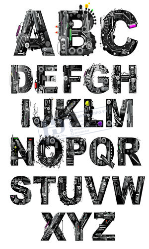 Vector 24 Chữ Cái, Alphabet (2)