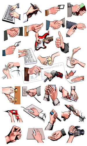Vector Bàn Tay, Hands 1 (2)