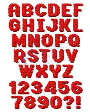 Vector Bảng Chữ Cái, Bảng Chữ Số, Alphabet, Number  (1)