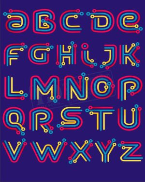 Vector Bảng Chữ Cái, Bảng Chữ Số, Alphabet, Number  (25)