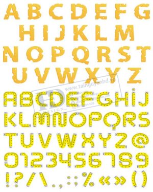 Vector Bảng Chữ Cái, Bảng Chữ Số, Alphabet, Number  (26)