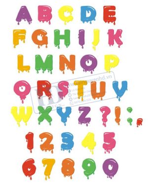 Vector Bảng Chữ Cái, Bảng Chữ Số, Alphabet, Number  (3)