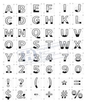 Vector Bảng Chữ Cái, Bảng Chữ Số, Alphabet, Number  (34)