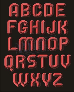 Vector Bảng Chữ Cái, Bảng Chữ Số, Alphabet, Number  (38)