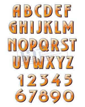 Vector Bảng Chữ Cái, Bảng Chữ Số, Alphabet, Number  (49)