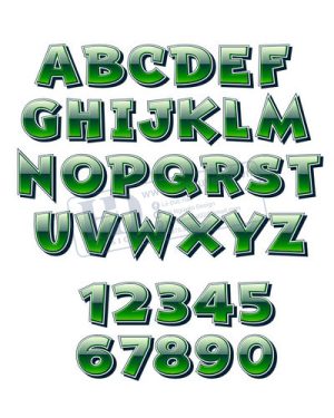 Vector Bảng Chữ Cái, Bảng Chữ Số, Alphabet, Number  (50)