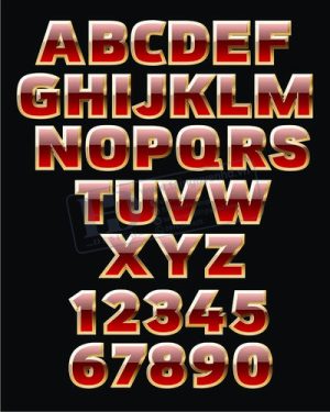 Vector Bảng Chữ Cái, Bảng Chữ Số, Alphabet, Number  (51)