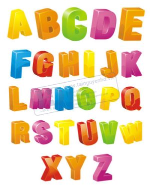 Vector Bảng Chữ Cái, Bảng Chữ Số, Alphabet, Number  (69)