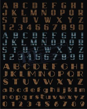 Vector Bảng Chữ Cái, Bảng Chữ Số, Alphabet, Number  (7)