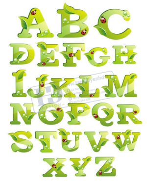 Vector Bảng Chữ Cái, Bảng Chữ Số, Alphabet, Number  (70)