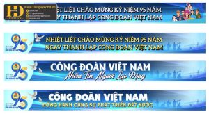 Vector Băng Rôn Khẩu Công Đoàn