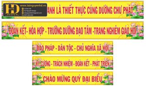 Vector Băng Rôn Khẩu Hiệu Phật Giáo