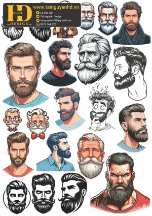 Vector Barber Shop, Hair Men (10)