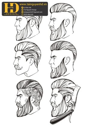 Vector Barber Shop, Hair Men (5)