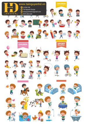Vector Bé Trai, Bé Gái, Chibi (11)