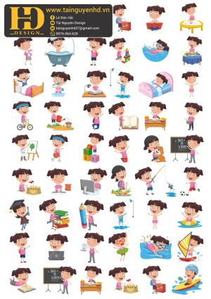 Vector Bé Trai, Bé Gái, Chibi (13)